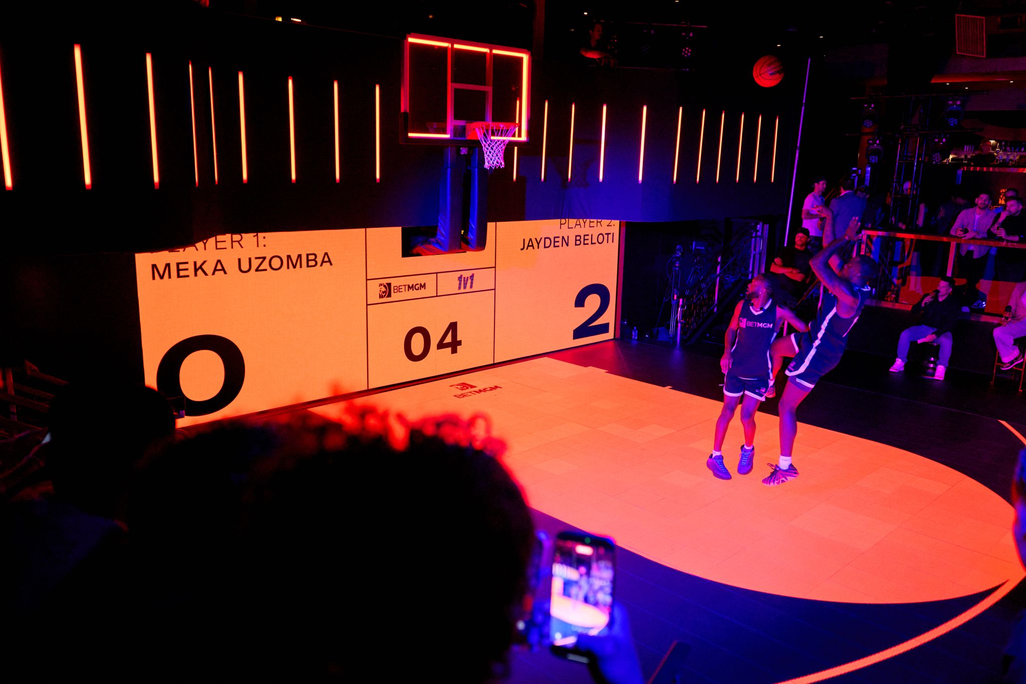 Crowd watching dunk at Court of Legends