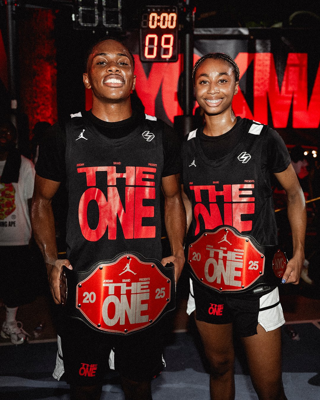 Jordan The One — champions with belts