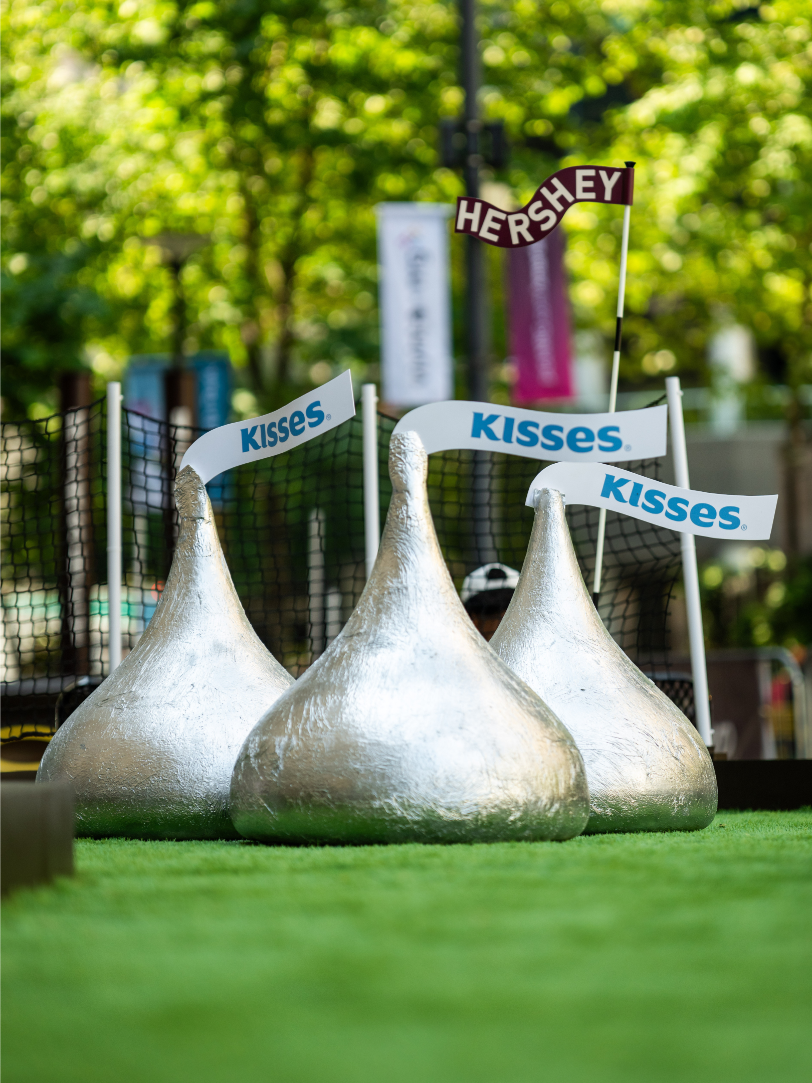 Giant Hershey's Kisses foot golf hole